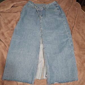 Asymmetrical Jean Skirt- W Sz 6